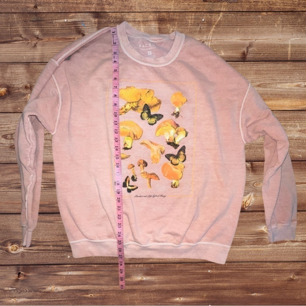 PacSun Mushroom Graphic Crewneck Sweatshirt - Large - Picture 4 of 6